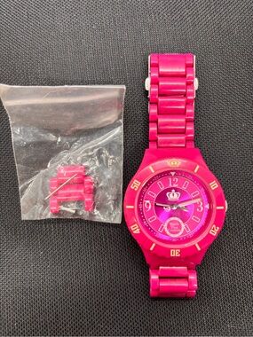 Juicy Couture Hot Pink Large Face Watch